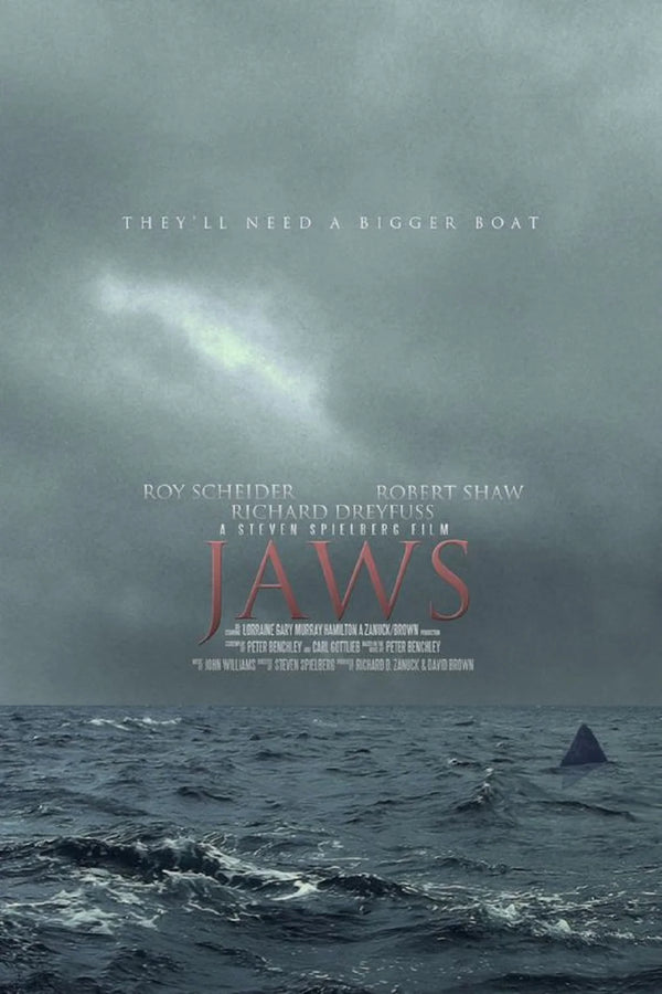 Dive into Jaws (1975) – Iconic Horror Poster Art - Premium Movie Poster