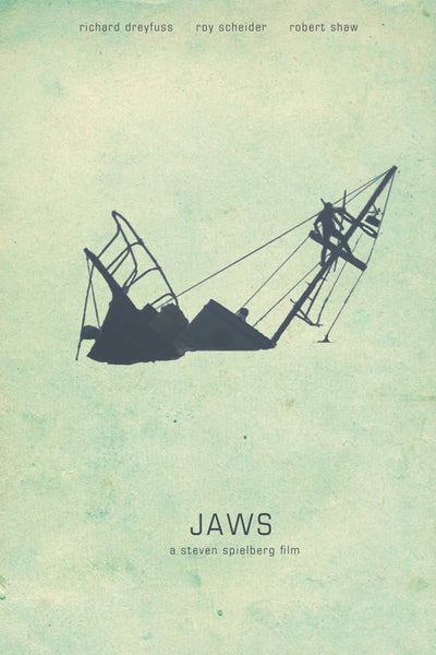 Dive into Jaws (1975) Iconic Horror Wall Art - Premium Movie Poster