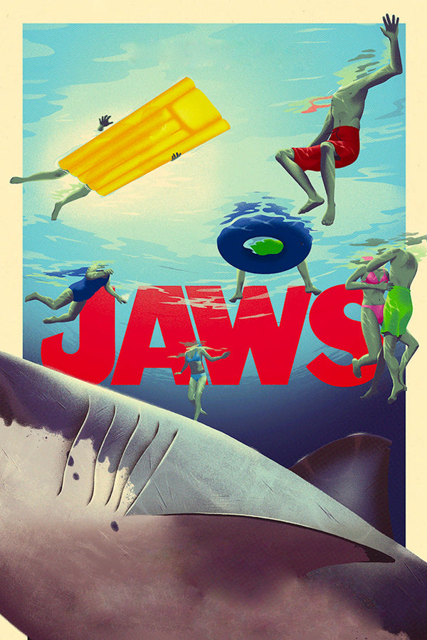 Dive into the Iconic Terror of Jaws (1975) - Premium Movie Poster