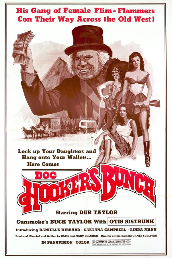Doc Hooker's Bunch (1978) - Hilarious Western Comedy Movie Poster Movie Poster | Film Wall Art Print