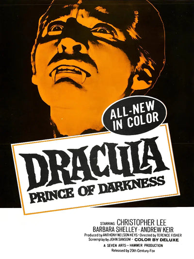 Dracula Prince of Darkness Movie Poster - Classic Horror Film Art Movie Poster | Film Wall Art Print
