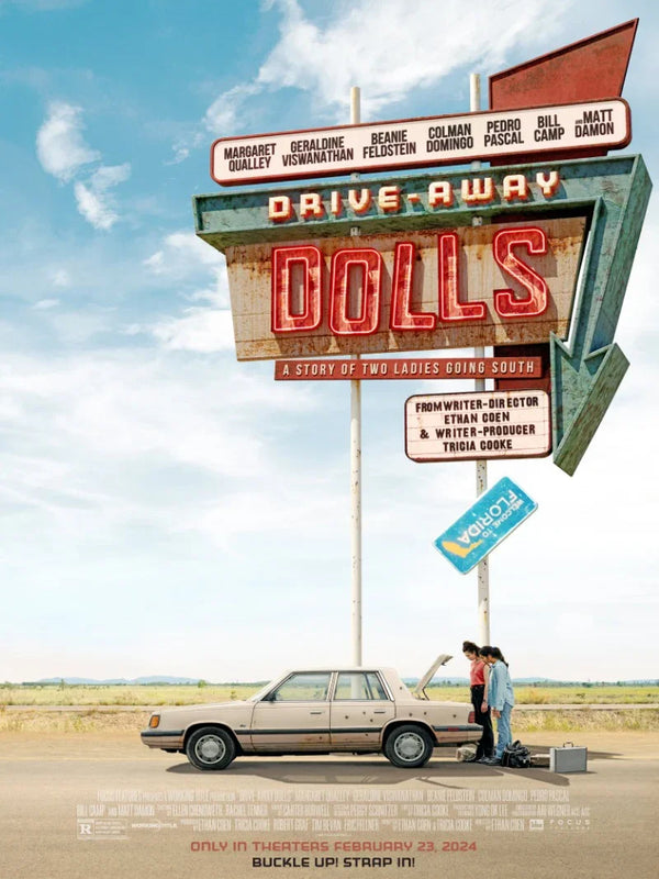 Drive Away Dolls Movie Poster - Comedy Road Trip Film Movie Poster | Film Wall Art Print