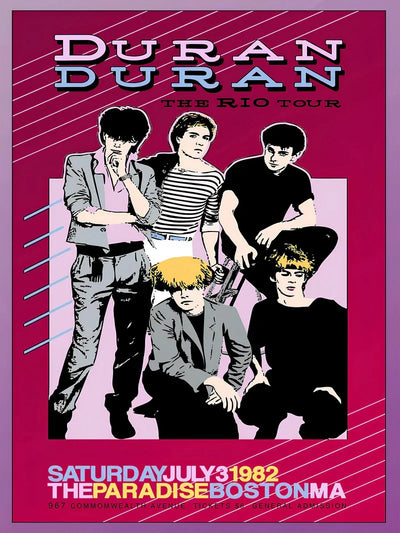 Duran Duran The Rio Tour 1982 at The Paradise Boston Poster Movie Poster | Film Wall Art Print