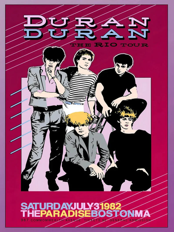 Duran Duran The Rio Tour 1982 at The Paradise Boston Poster Movie Poster | Film Wall Art Print