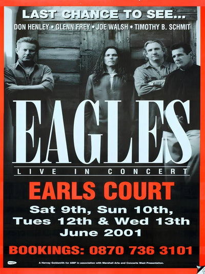 Eagles Live in Concert at Earls Court London 2001 Poster Movie Poster | Film Wall Art Print