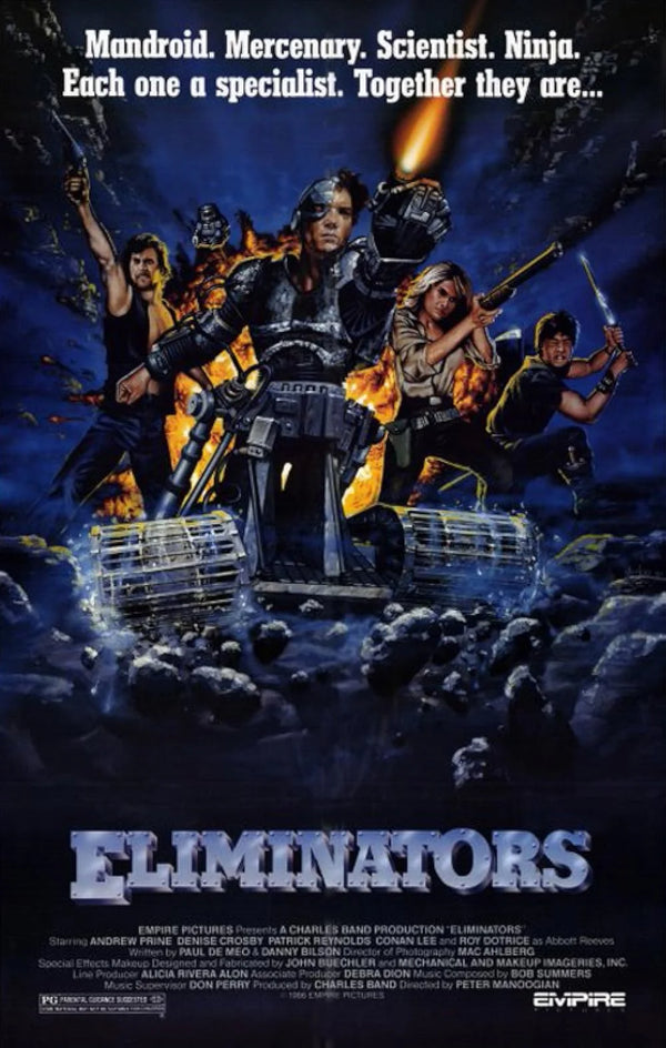 Eliminators (1986) - Action Adventure Fantasy Movie Poster Movie Poster | Film Wall Art Print