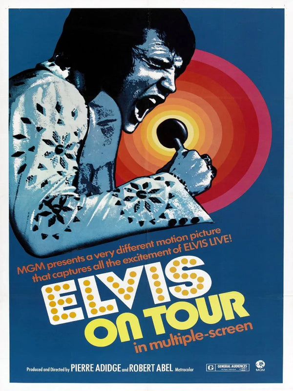 Elvis On Tour Movie Poster - 1972 Documentary Film Art Movie Poster | Film Wall Art Print