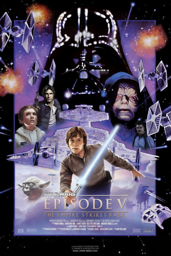 Empire Strikes Back (1980) Epic Sci-Fi Wall Poster - Premium Movie Poster