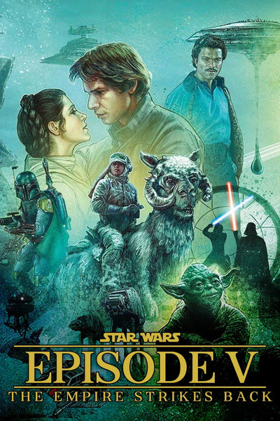 Empire Strikes Back 1980 Poster: Dark Side Wall Art - Premium Movie Poster