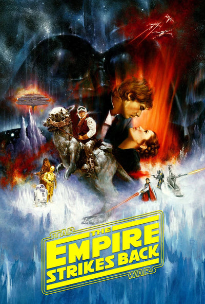 Empire Strikes Back 1980 Sci-Fi Wall Art Poster - Premium Movie Poster