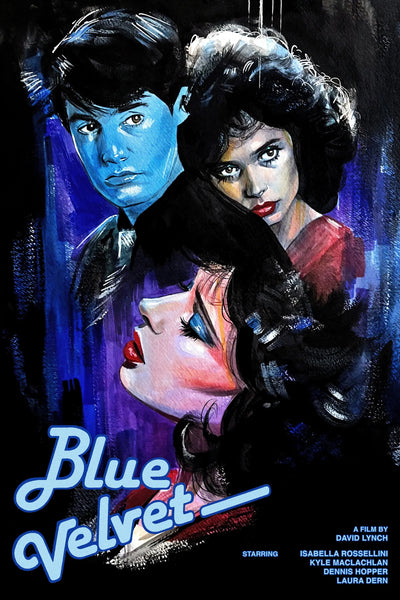 Enigmatic Blue Velvet (1986) Wall Art – Dive into Dark Cinema - Premium Movie Poster