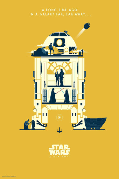 Epic Star Wars (1977) Poster – Iconic Action Fantasy Art - Premium Movie Poster