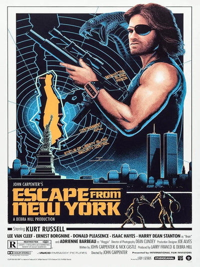 Escape From New York Movie Poster - Classic Sci-Fi Action Movie Poster | Film Wall Art Print