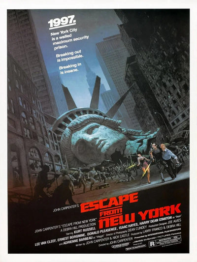 Escape From New York Movie Poster - 1981 Sci-Fi Classic Movie Poster | Film Wall Art Print