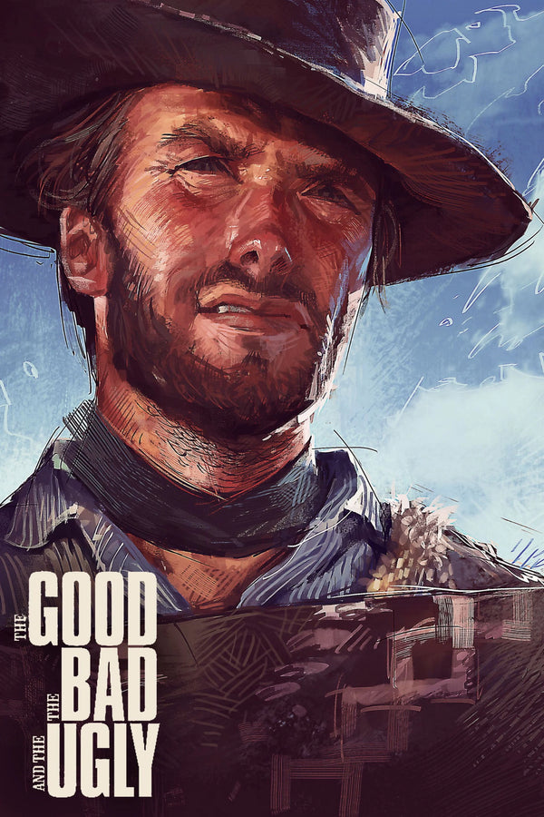 Experience the Epic Western Drama: The Good, the Bad and the Ugly (1966) - Premium Movie Poster