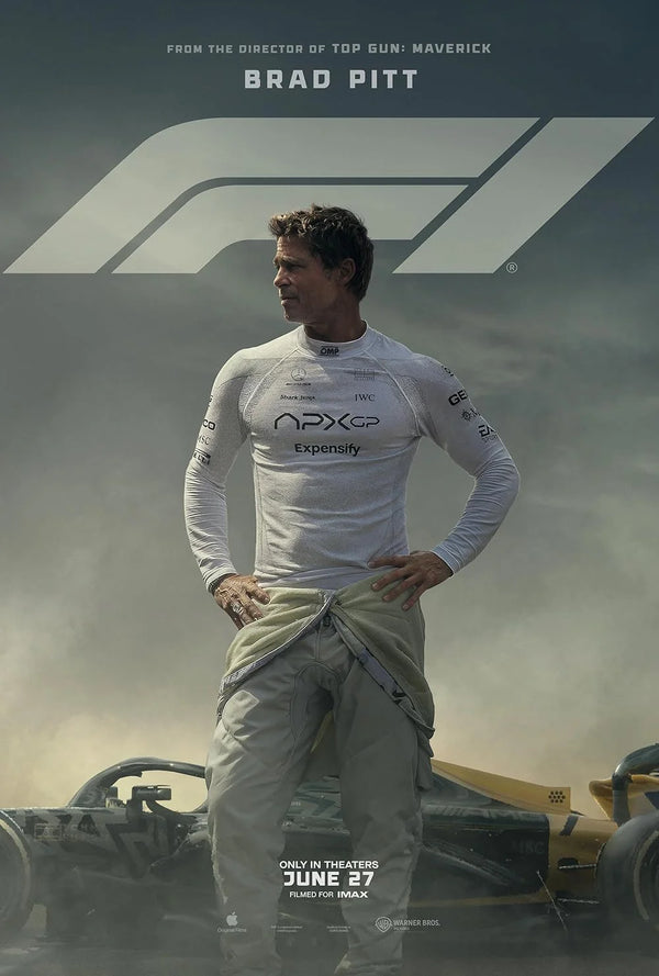 F1: The Movie - Official Poster | Brad Pitt Racing Film Movie Poster | Film Wall Art Print