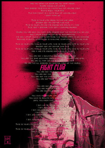Fight Club (1999) Iconic Wall Art Print - Premium Movie Poster