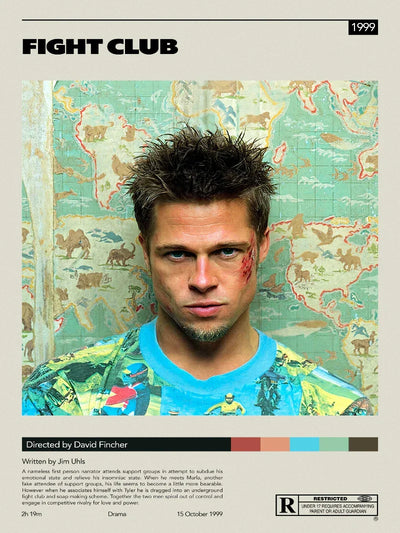 Fight Club Minimalist Movie Poster - Modern Wall Art Movie Poster | Film Wall Art Print