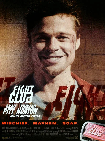 Fight Club Movie Poster - Iconic 1999 Cult Classic Film Art Movie Poster | Film Wall Art Print