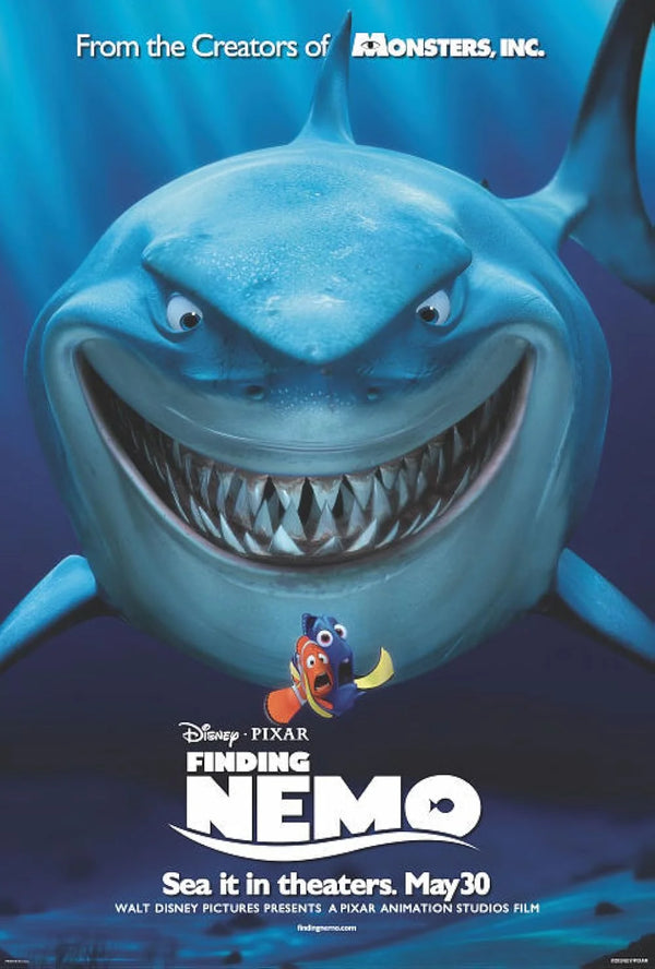 Finding Nemo Movie Poster - Pixar Animated Classic Movie Poster | Film Wall Art Print