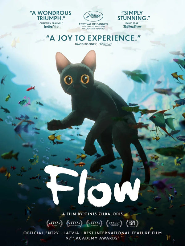 Flow Movie Poster - Animated Film About a Cat's Journey Movie Poster | Film Wall Art Print