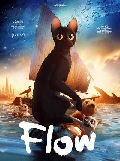 Flow Movie Poster - Animated{
   Movie Poster | Film Wall Art Print