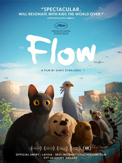 Flow Movie Poster - Animated Film Art Print & Collectible Movie Poster | Film Wall Art Print