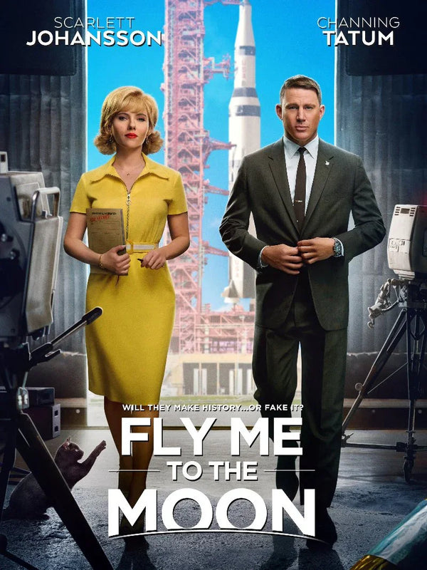 Fly Me To The Moon Movie Poster - Space Romance Film Art Movie Poster | Film Wall Art Print