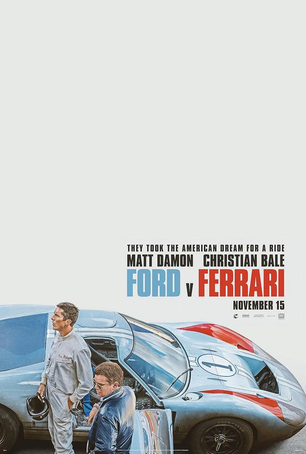 Ford v Ferrari Movie Poster - Classic Racing Drama Artwork Movie Poster | Film Wall Art Print