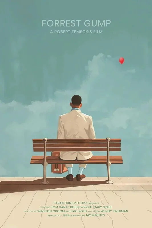 Forrest Gump (1994) Iconic Movie Poster Print - Premium Movie Poster