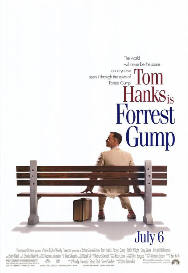 Forrest Gump Movie Poster - Iconic Film Art Print Movie Poster | Film Wall Art Print