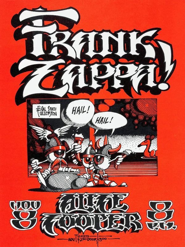 Frank Zappa at Cal State Fullerton 1972 - Vintage Concert Poster Movie Poster | Film Wall Art Print