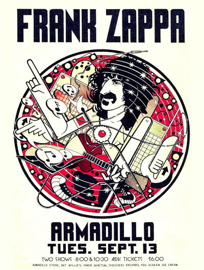 Frank Zappa at the Armadillo World Headquarters 1977 Poster Movie Poster | Film Wall Art Print
