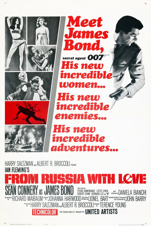 From Russia with Love (1963) Wall Art: Own the Iconic Thrill - Premium Movie Poster