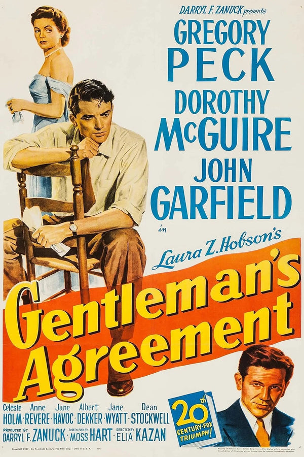 Gentleman's Agreement (1947) – Classic Drama Romance Movie Poster Movie Poster | Film Wall Art Print