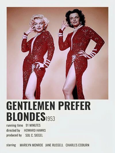 Gentlemen Prefer Blondes Minimalist Movie Poster Art Movie Poster | Film Wall Art Print