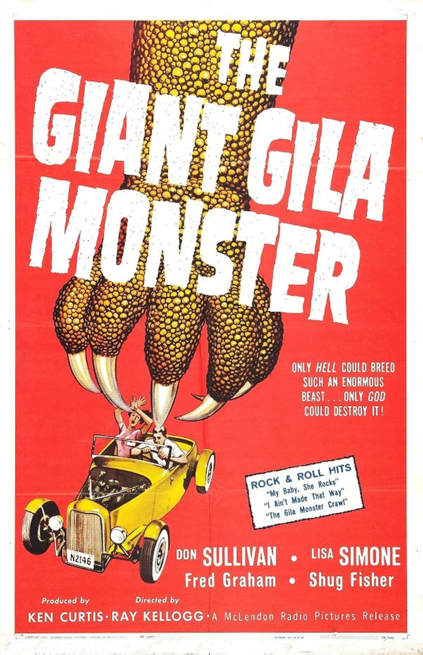 Giant Gila Monster (1959) - Classic Horror Sci-Fi Thriller Movie Poster Movie Poster | Film Wall Art Print
