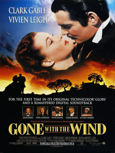Gone With The Wind Movie Poster - Classic Film Art Movie Poster | Film Wall Art Print
