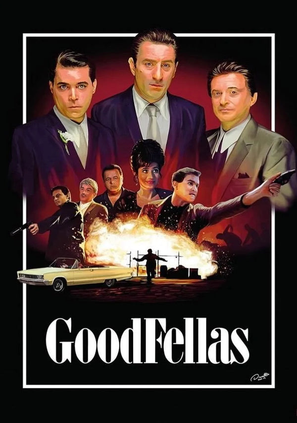 GoodFellas 1990: Iconic Scorsese Gangster Poster Art - Premium Movie Poster