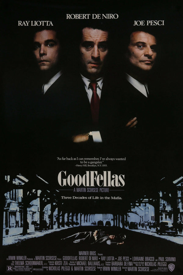 GoodFellas (1990) Poster: Iconic Mob Cinema Wall Art - Premium Movie Poster