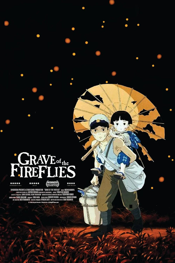 Grave of the Fireflies Movie Poster - Studio Ghibli Classic Movie Poster | Film Wall Art Print