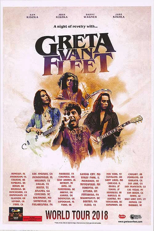 Greta Van Fleet Music Video Poster - Official 2023 Movie Poster | Film Wall Art Print
