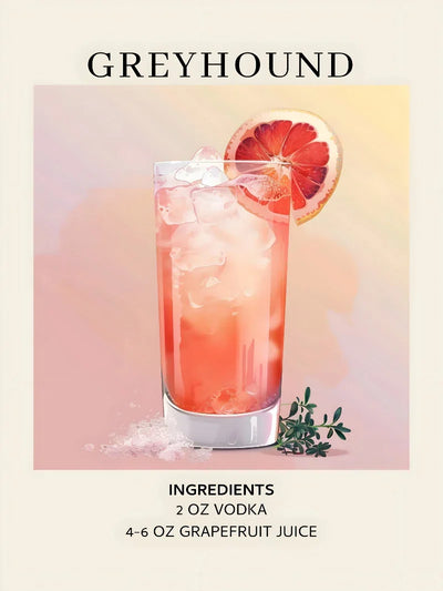 Greyhound Cocktail Wall Art - Vintage Bar Print Movie Poster | Film Wall Art Print
