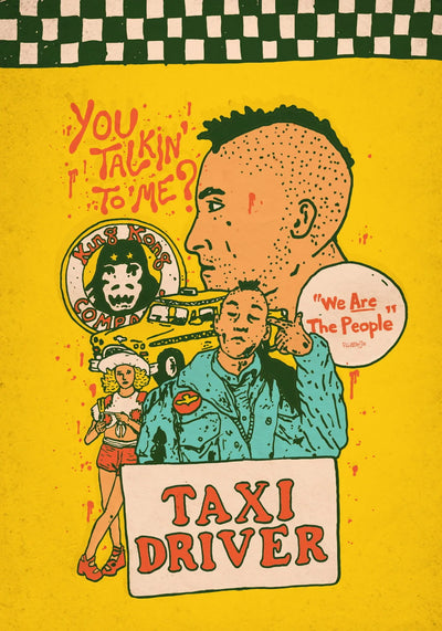 Gritty Noir Art: Taxi Driver (1976) Wall Masterpiece - Premium Movie Poster