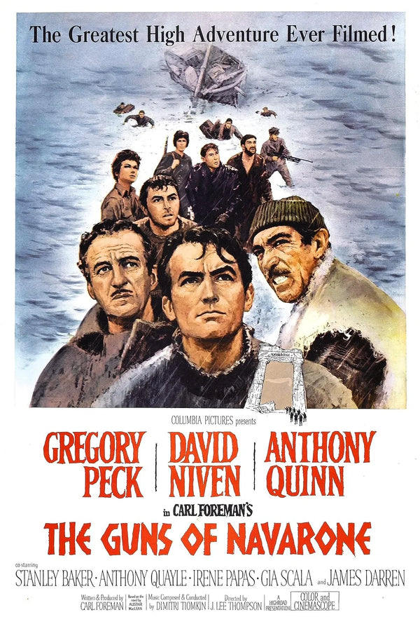 Guns of Navarone (1961) - Classic Action Adventure Drama Poster Movie Poster | Film Wall Art Print