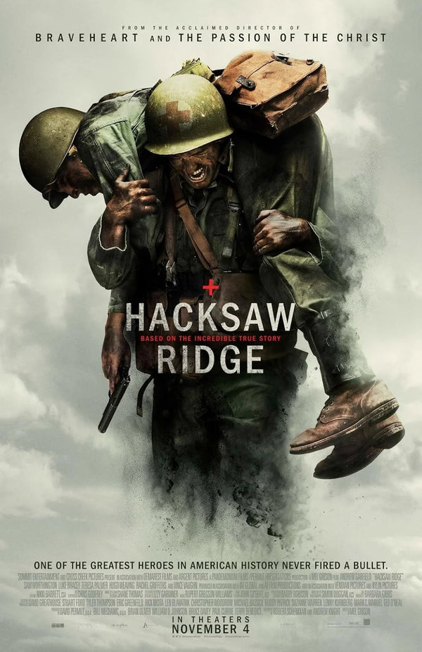 Hacksaw Ridge Movie Poster - WWII Drama Film Art Movie Poster | Film Wall Art Print
