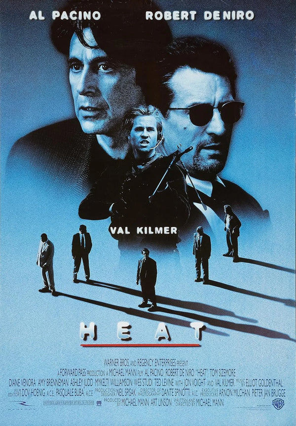 Heat Movie Poster - 1995 Michael Mann Crime Thriller Movie Poster | Film Wall Art Print