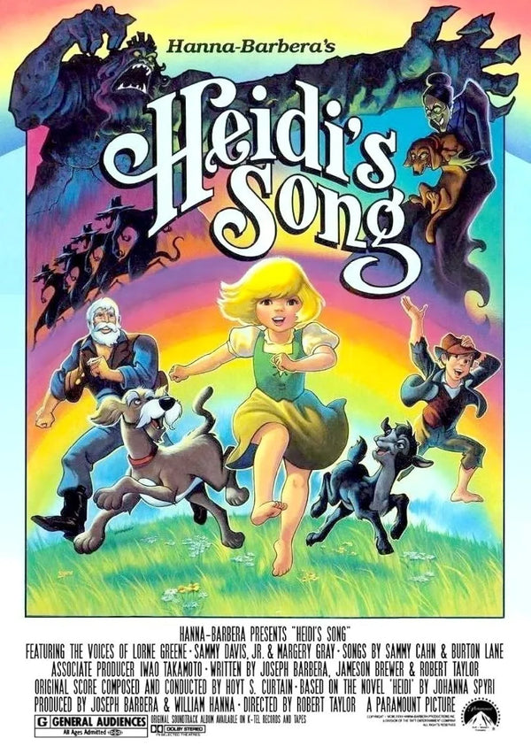 Heidi's Song (1982) - Animated Adventure Drama Film Movie Poster | Film Wall Art Print