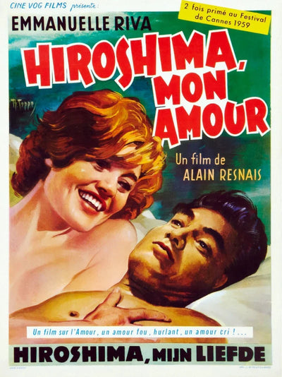 Hiroshima Mon Amour Movie Poster - Classic French New Wave Film Movie Poster | Film Wall Art Print