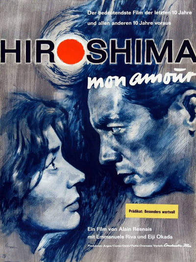 Hiroshima Mon Amour Movie Poster - Alain Resnais Classic Film Movie Poster | Film Wall Art Print